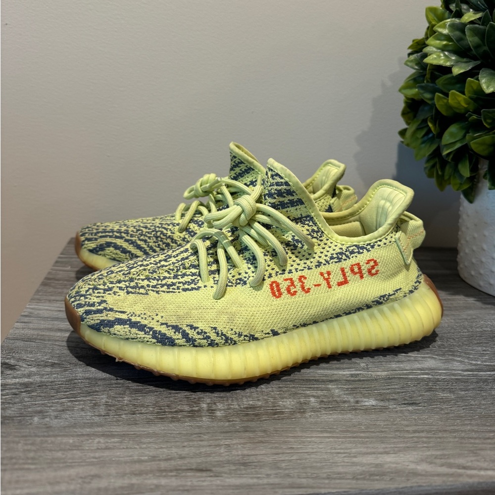 Yeezy Boost 350 V2 Yellow and Gray Sneakers